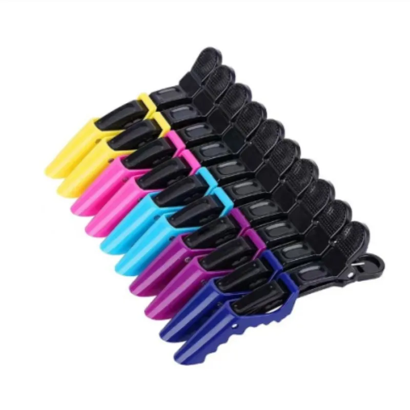 High Quality Wholesale Positioning Shape Partition Clip Traceless Hairdressing Duckbill Clip Plastic Hair Clip