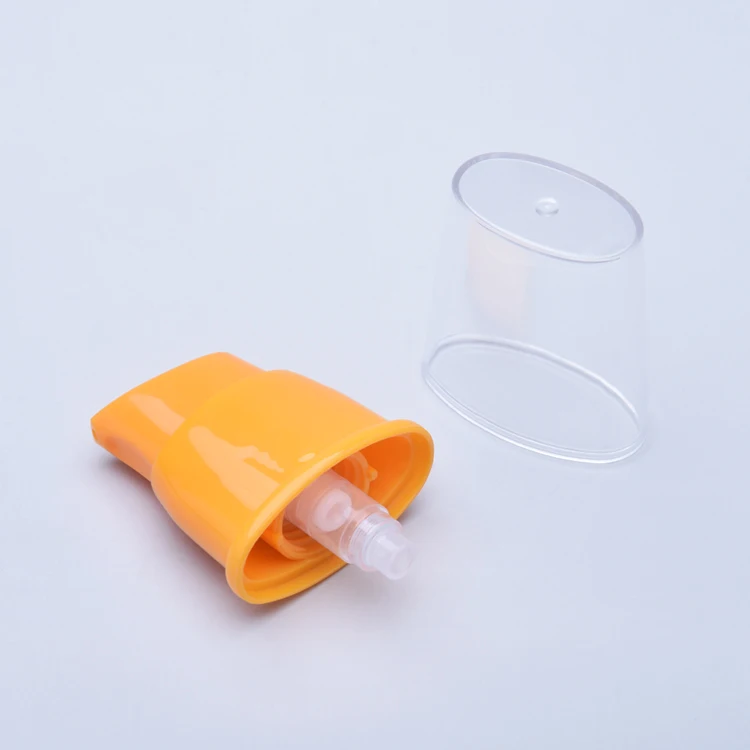 Free sample orange 18mm cream transfer pumps plastic