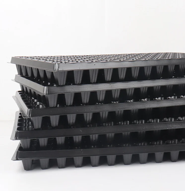 plastic seed tray making machine Black rectangular Growing Trays 72 Cells Nursery Seedling Germination Trays with Drain Holes