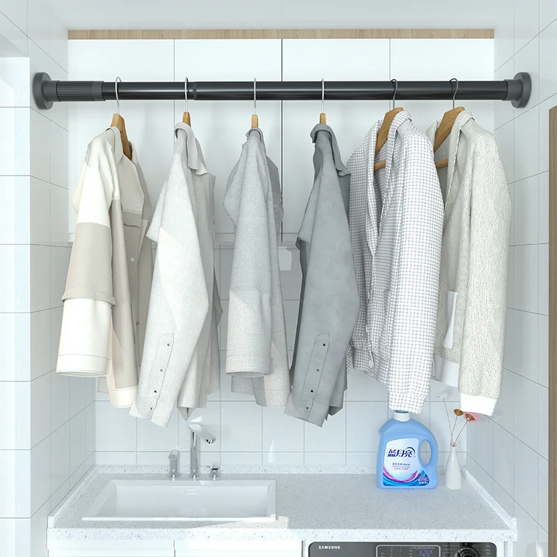 1.1-1.6m Tension Pole Flower Pot Display Stand Adjustable Planter Holder Shelf Telescopic Plant Rack for Decorate curtain rod