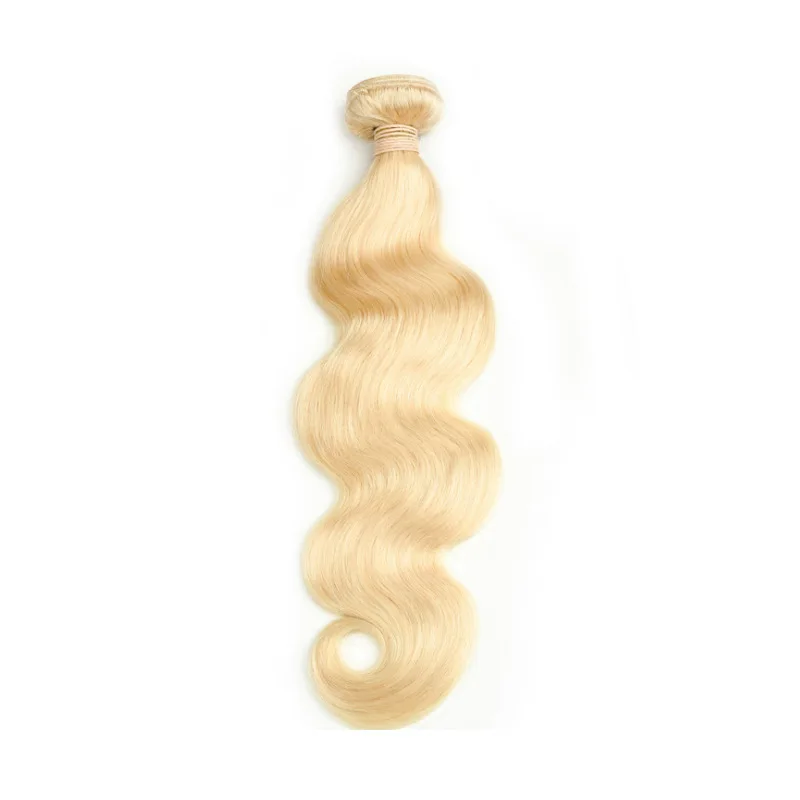 
Top Quality Handmade 613 Blonde Body Wave 100% Human Virgin Hair Bundles Extensions Thick Ends Weft 