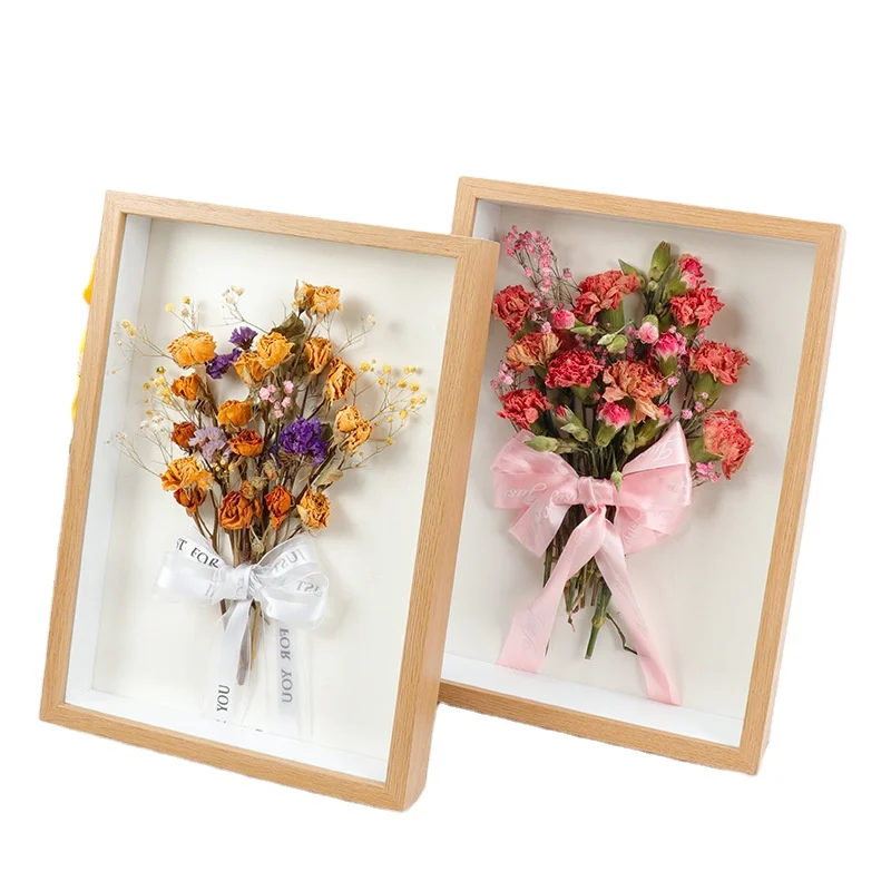 Custom Size 3CM Deep Photo Frame 6\7\8\A4 Creative DIY Dried Flower Picture Box Frame Photo 3D Shadow Specimens Picture Frame