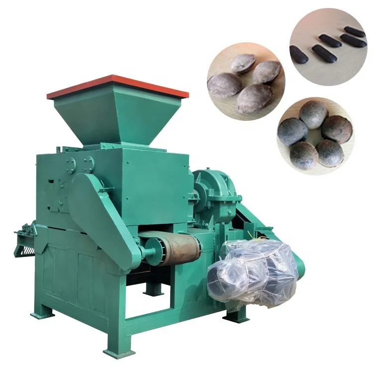 High quality roller ball press equipment Coal Ball Briquette Machine Charcoal Dust Briquette Ball Press
