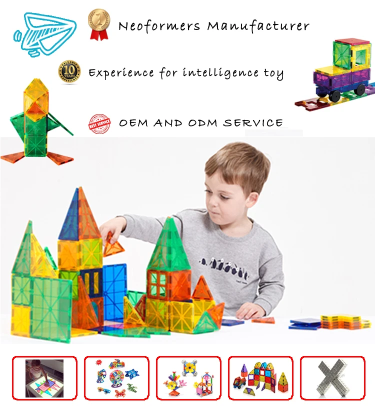 Factory direct magnetic building block plastic kids assembling toys in low price