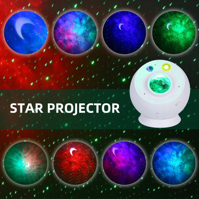 Basketball ABS case smart Alexa connection sound activated music projector nebular full sky night light