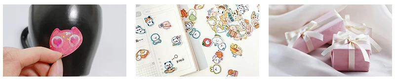Nekoni PVC Animal Sticker Sheet Penguin Puppy Dog Cat Kitty Panda Puppy Stickers Decal Waterproof Scrapbooking Stickers