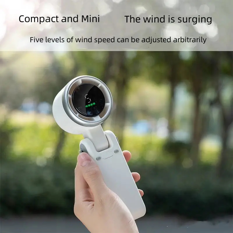 High Speed 13550RPM Handheld wearable Turbo Fan Foldable Rechargeable Portable Fan small fan mini
