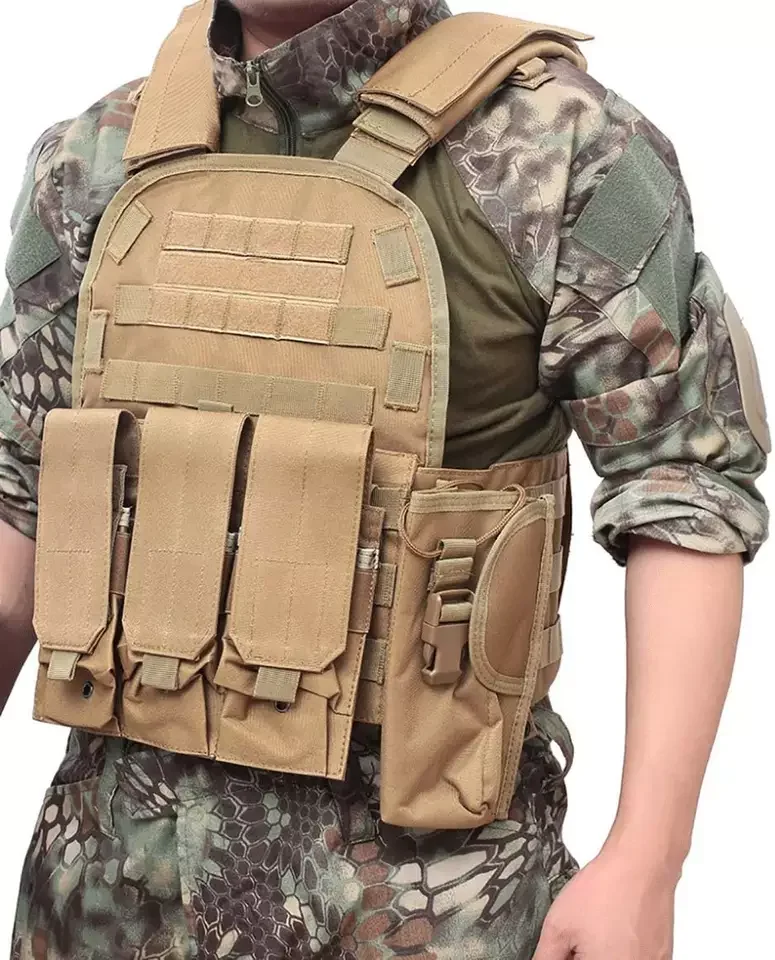 Wholesale Oxford Fabric Protective Vest Tactical Plate Carrier Safety Tactical Vest with Molle System