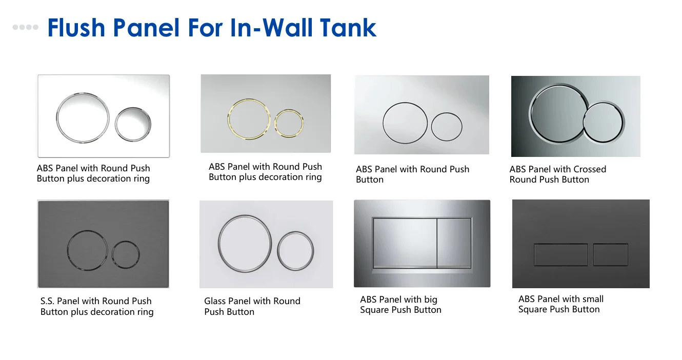 Quality Dual Flush Actuator Plate Toilet Push Button Panel Plate For Concealed Cistern  ABS Panel Different Colors available OEM