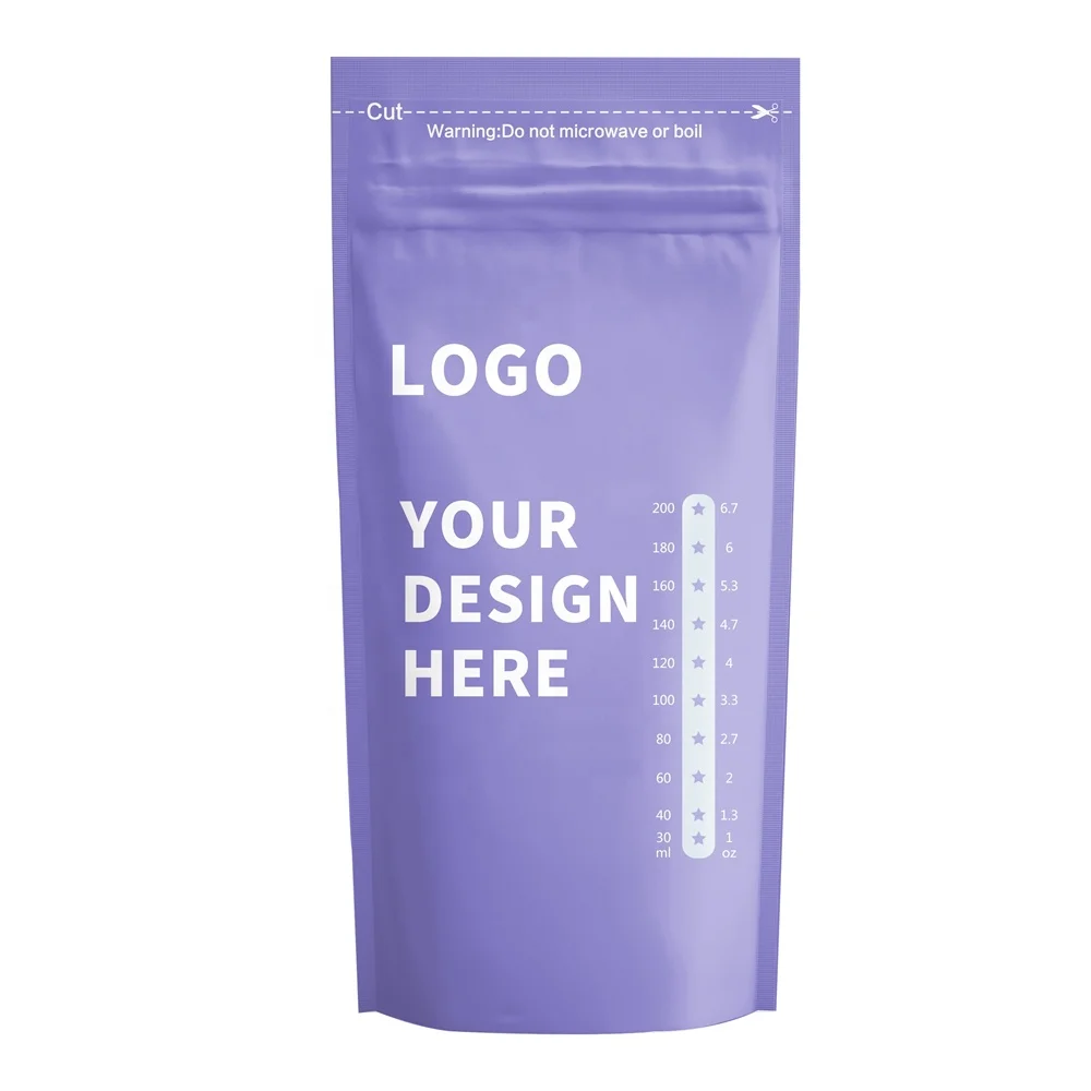 Self-standing Breast Milk Storing Bags For Breast Feeding Ready To Use Breast Milk Storage Bags Freezer BPA FREE