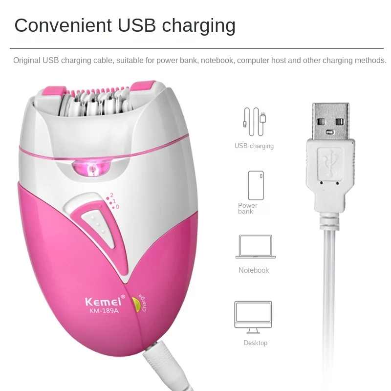 Удобный безопасный безболезненный эпилятор для удаления волос Usb перезаряжаемое