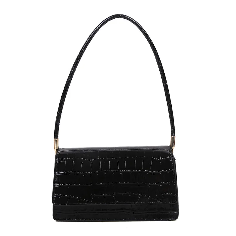 KL015633 Wholesale High Quality Crocodile Pattern Leather Clutch Underarm Shoulder Bag Women Handbags
