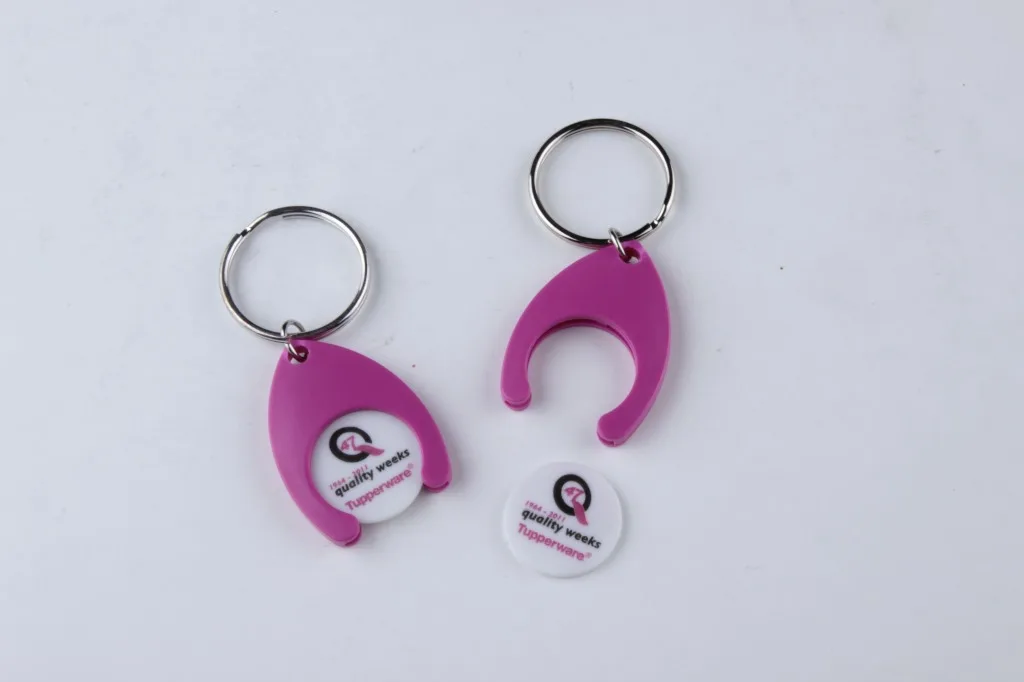 2020 рекламная акция китайской фабрики, дешево, без минимального логотипа на заказ, пластиковая тележка, брелок для монет