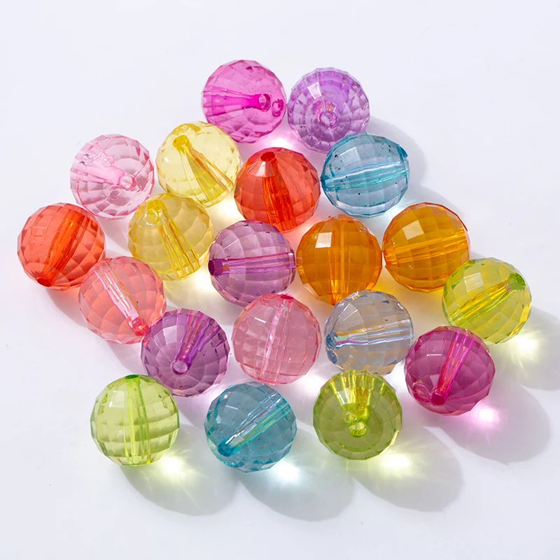 Wholesale 4mm to 30mm perforated or non-perforated jewelry accessories DIY acrylic disco through pearl other loose beads