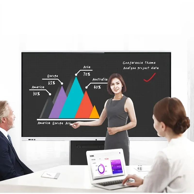 4K Display 85' Education Smart Board Interactive Electronic Whiteboard Wireless Digital Whiteboard Board Factory