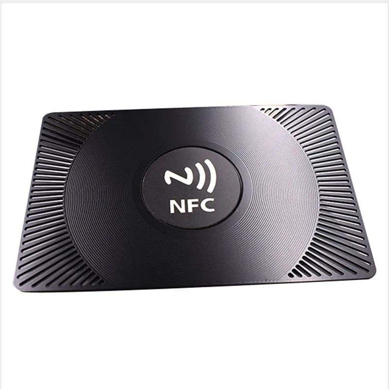 Chip programmed matte black nfc metal business card
