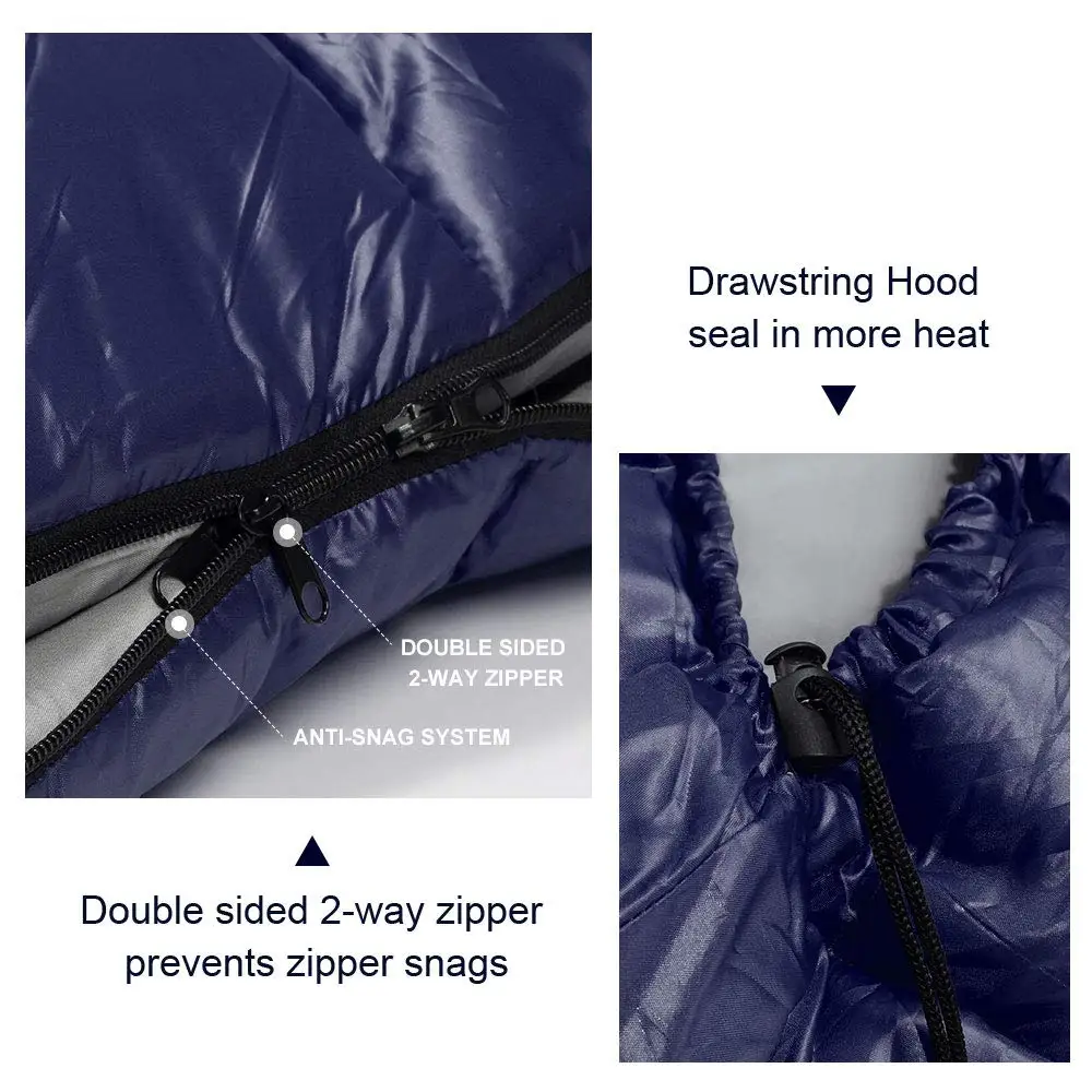 Ultralight Sleeping Bag Winter Outdoor Camping Duck Down Sleeping Bag for Adults