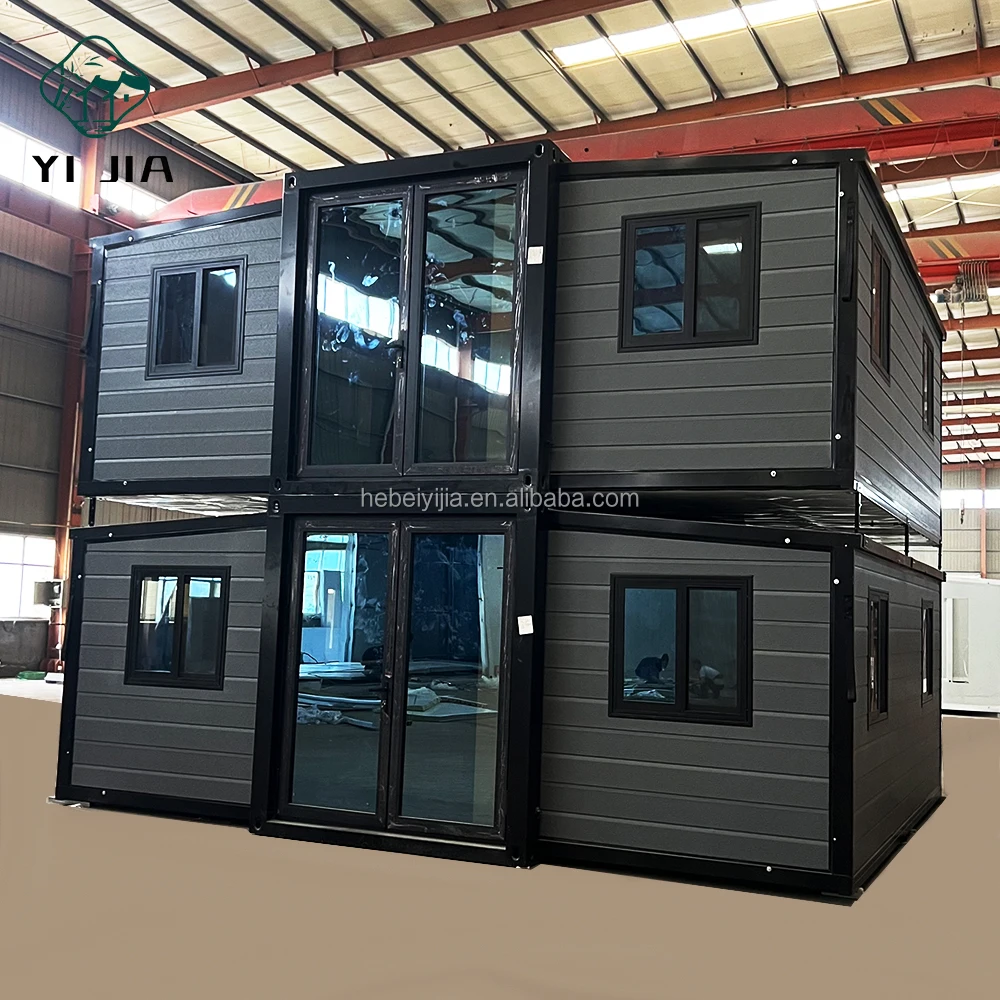 High Quality Modular Prefab Mobile Tiny Homes 20ft 40ft Manufacturer Support Customized Prefab 2 Floors Prefabricated House
