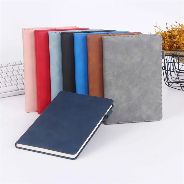 Soft pu leather lined journal notebook factory cheap bulk custom notebook printing