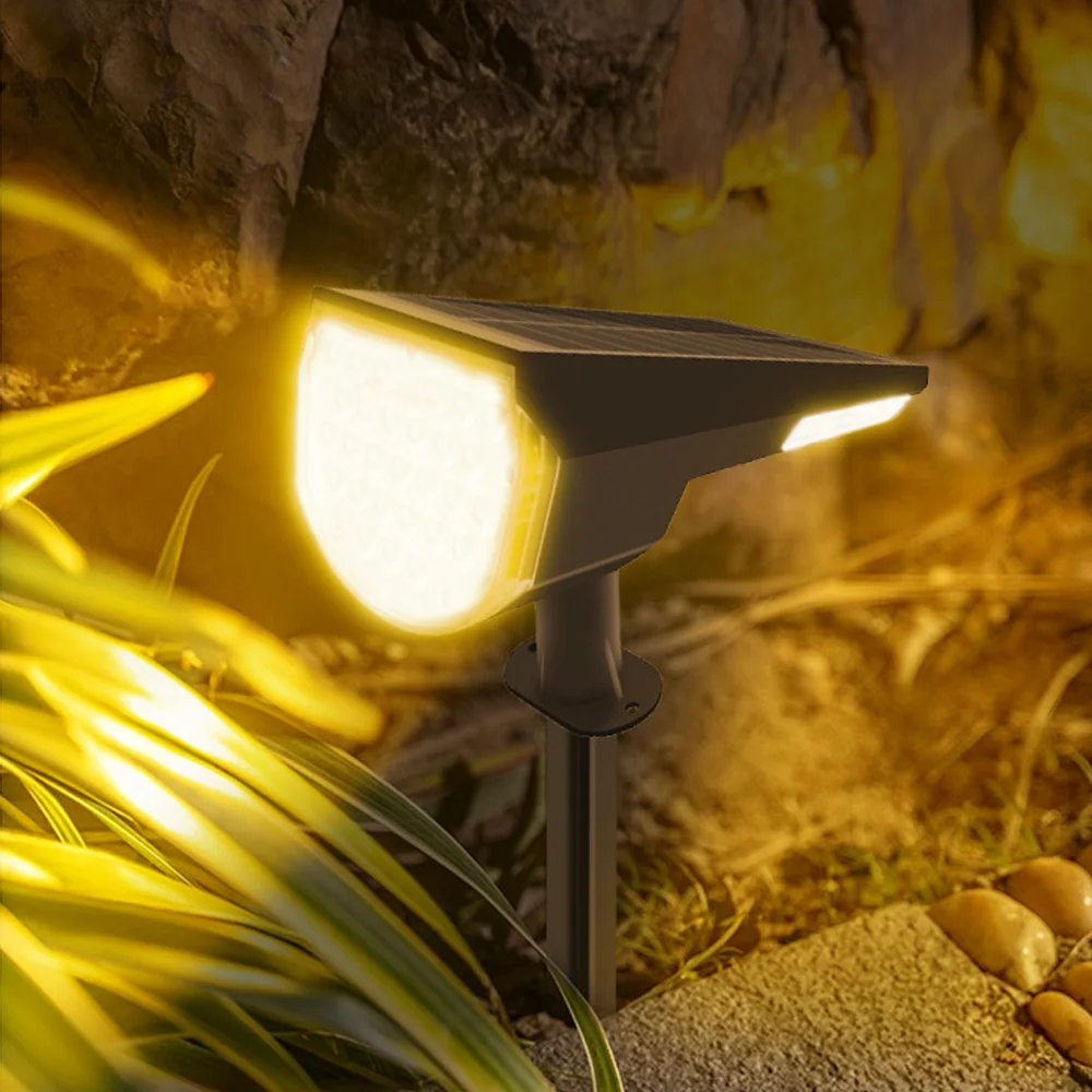 Outdoor Waterproof IP65 Adjustable Landscape Spotlight Wireless Garden Lamp Lawn RGB Lawn Courtyard Spotlight led solar light