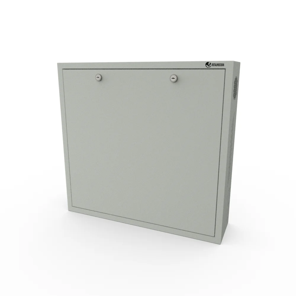 OEM Custom DVR VCR NVR lock box  19-inch 1U Wall Mount Security Box with Double Lock Steel DVR NVR Security box