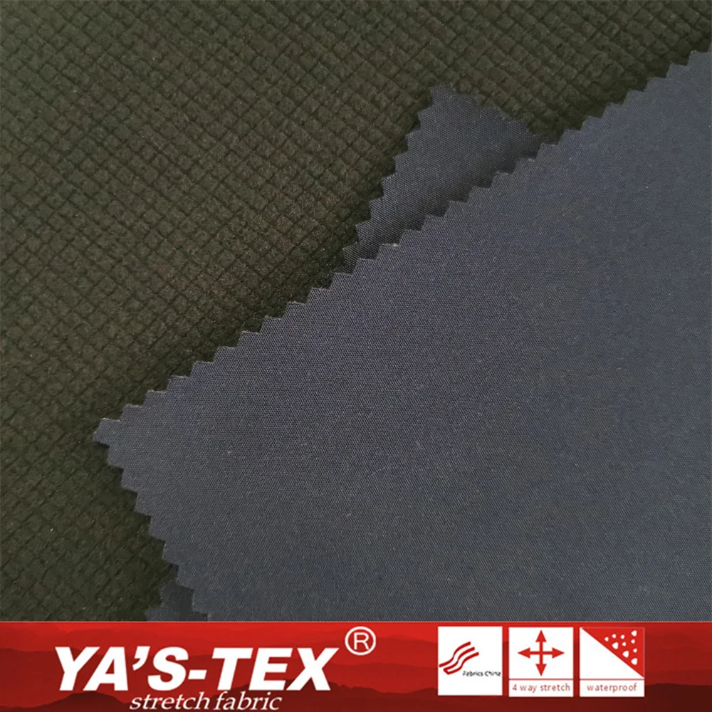 Polyester Spandex Bonded TPE Compound Plaid Fleece Outdoor Sport Stretch Waterproof Windproof Softshell Fabric for Jacket
