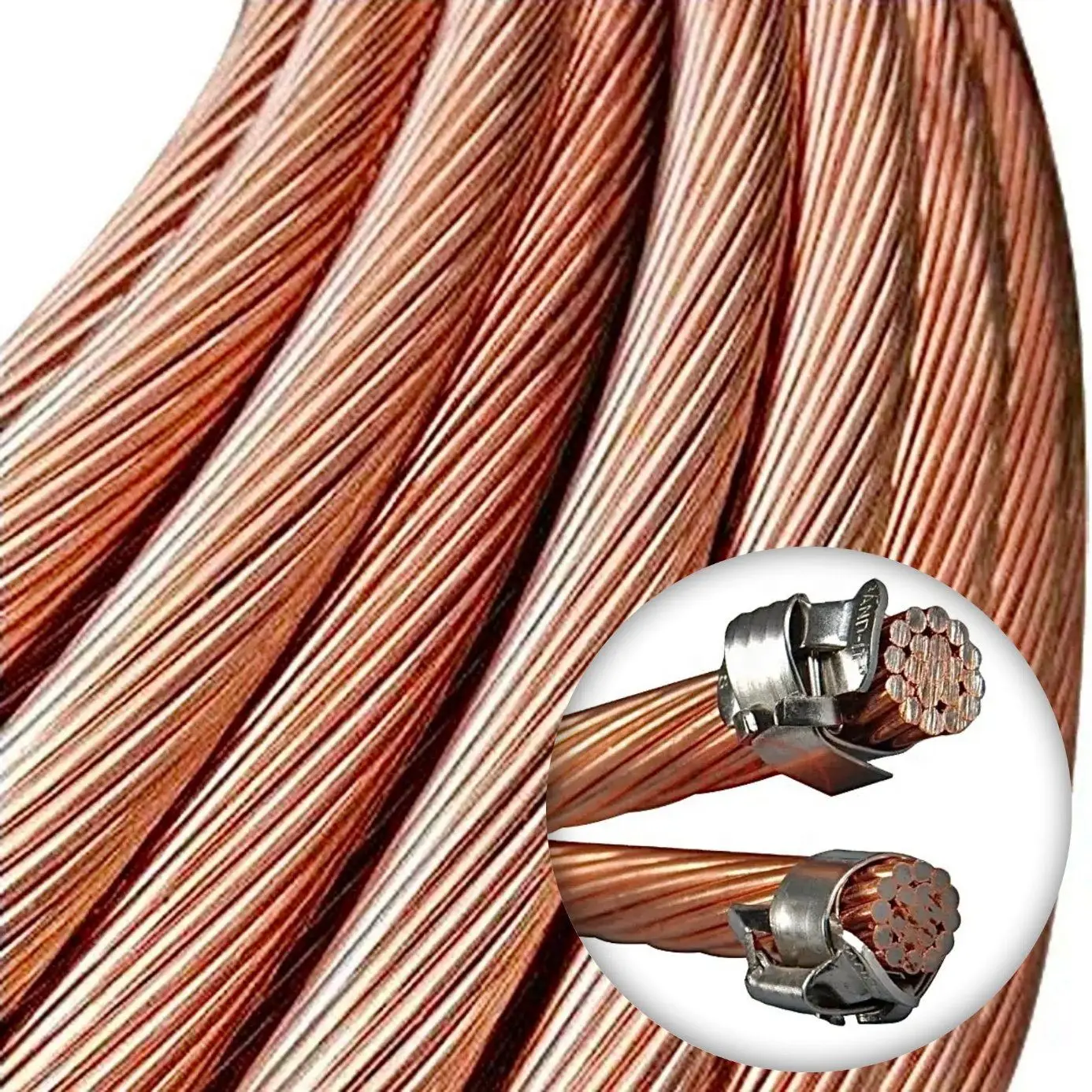 Лучшая цена 14 Awg магнитная проволока 50 мм Голый многожильный медный плакированный стальной проводник