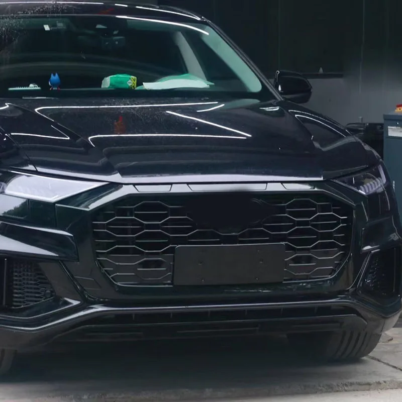 Honeycomb Передняя решетка для Audi Q8 менять на RSQ8 рамка quattro стиль подтяжки лица решетка сетки 2020-2022
