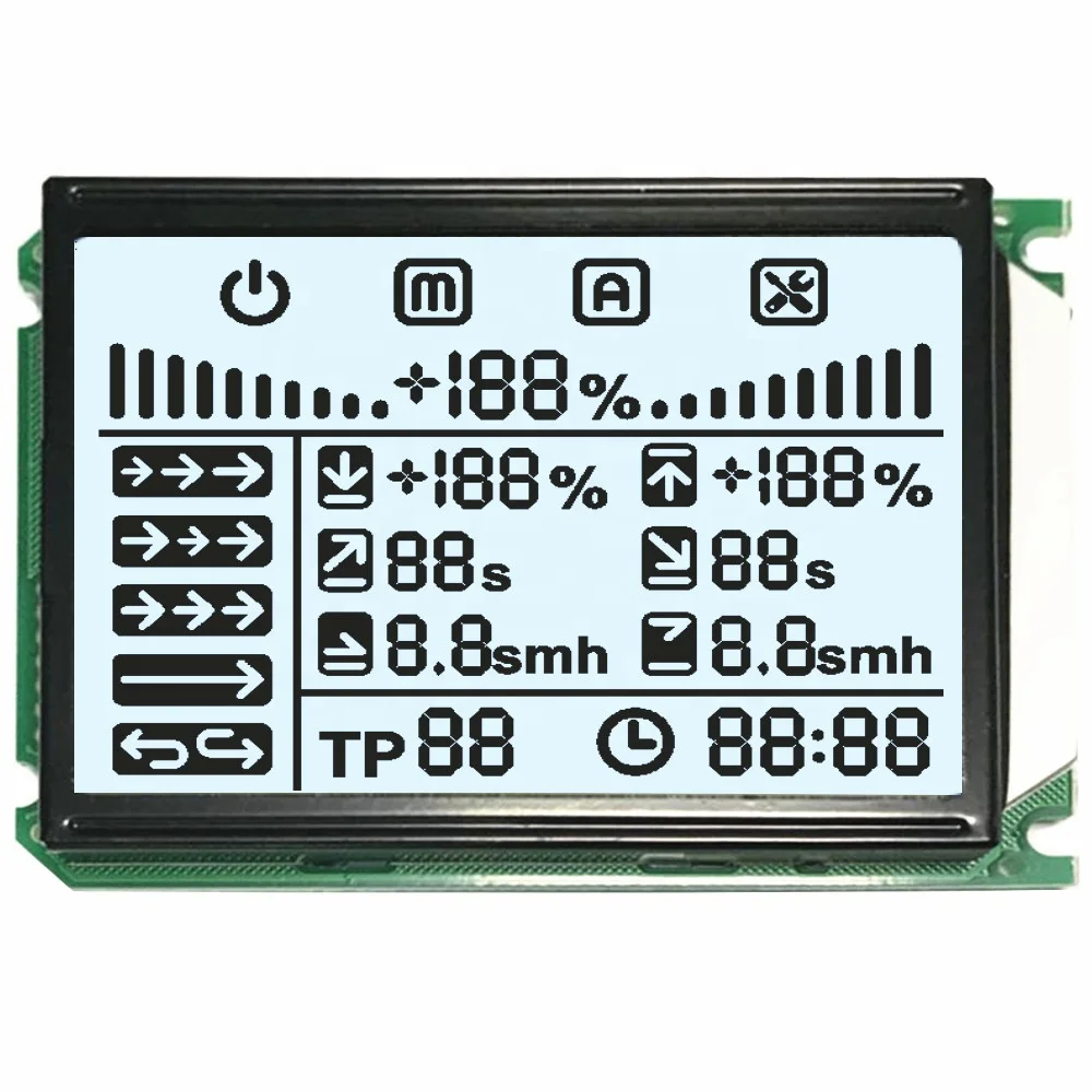Chinese LCD Supplier Custom 7 Segment LCD Display For Measuring Equipment