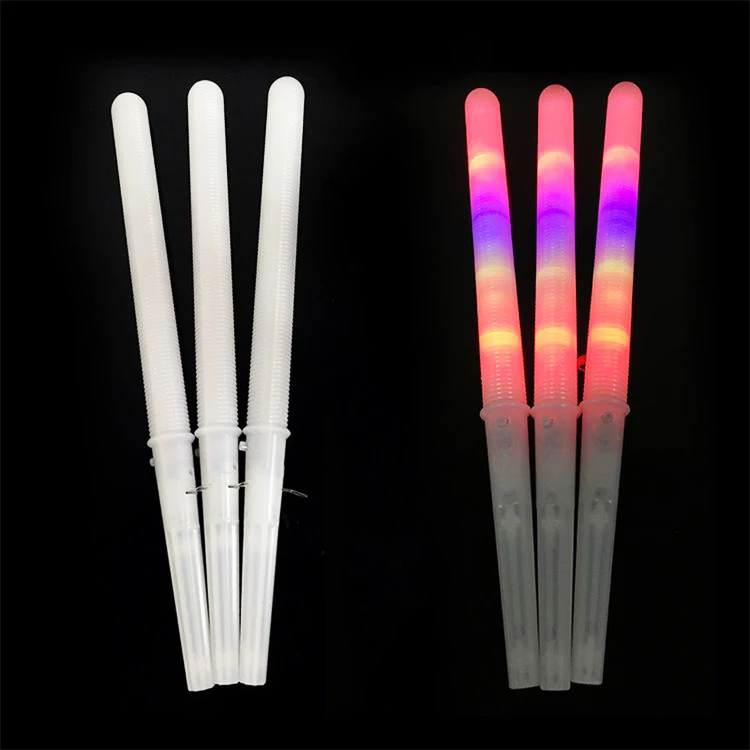 Custom LED Light up Cotton Candy Glow Party Sticks Bulk White Handle Stick  Toy Flashing LED Multicolor Sticks For Wedding Party