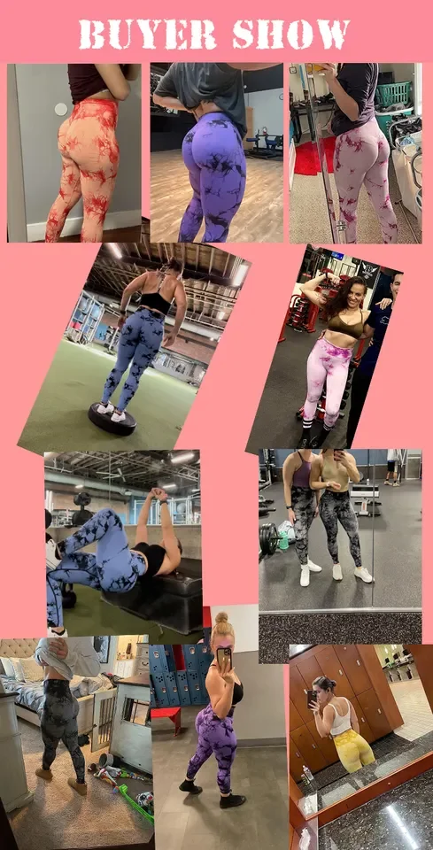 Buttery Soft Toddler Thermo Sweat All In Motion Seamless Butt Lift Waist Shaper Tie Dye Leggings For Women