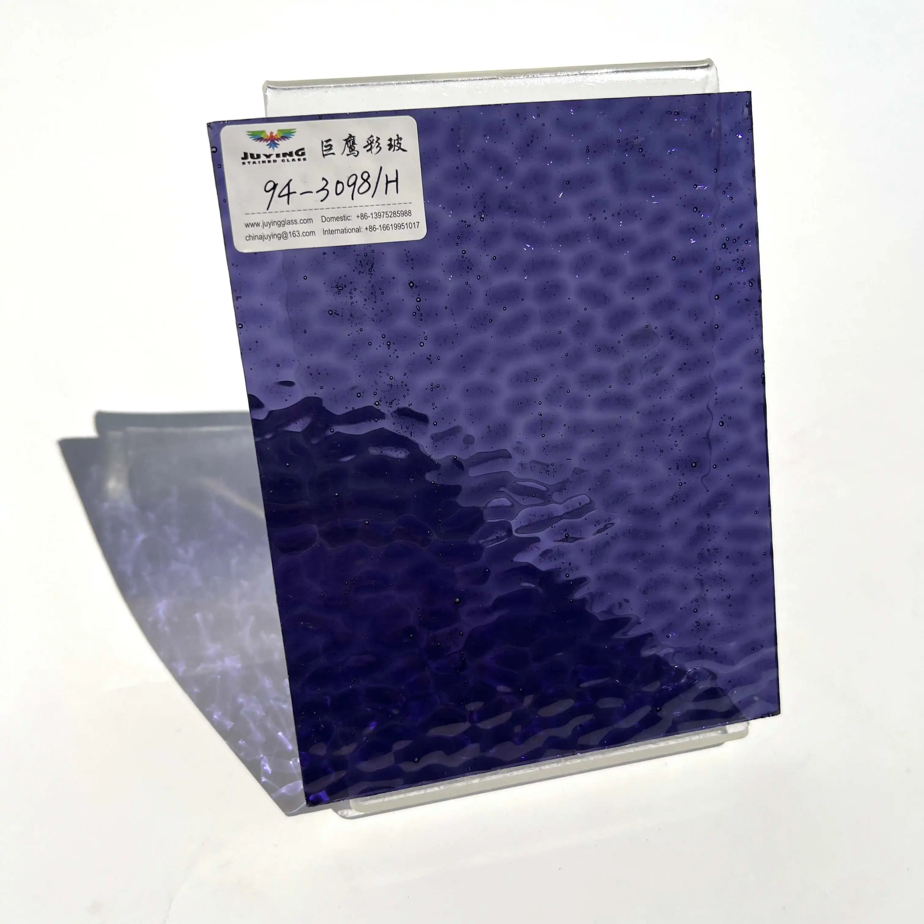 Popular Wholesale Texture Patterned Art Stained Glass Transparent Violet for Window Film Decoration