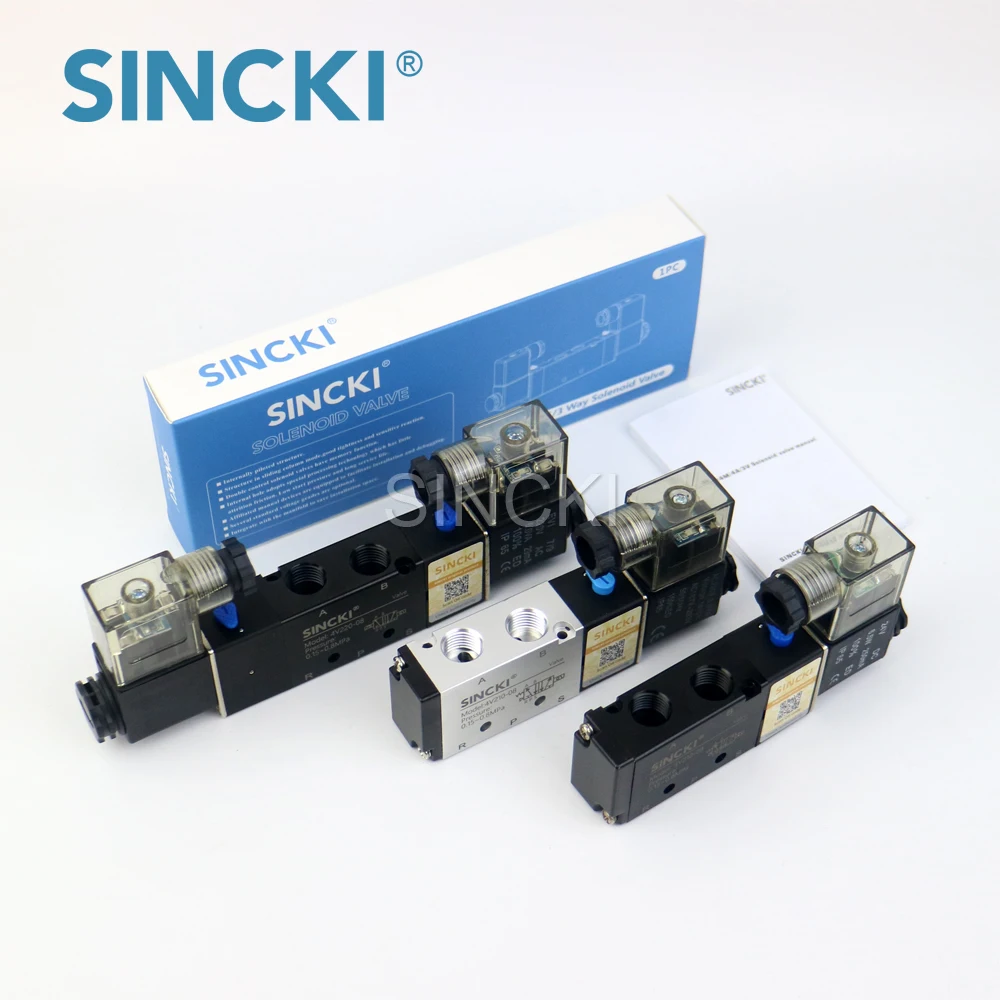 4V210-08 airtac type solenoid valves 12V DC 24V DC 110V AC 220V AC
