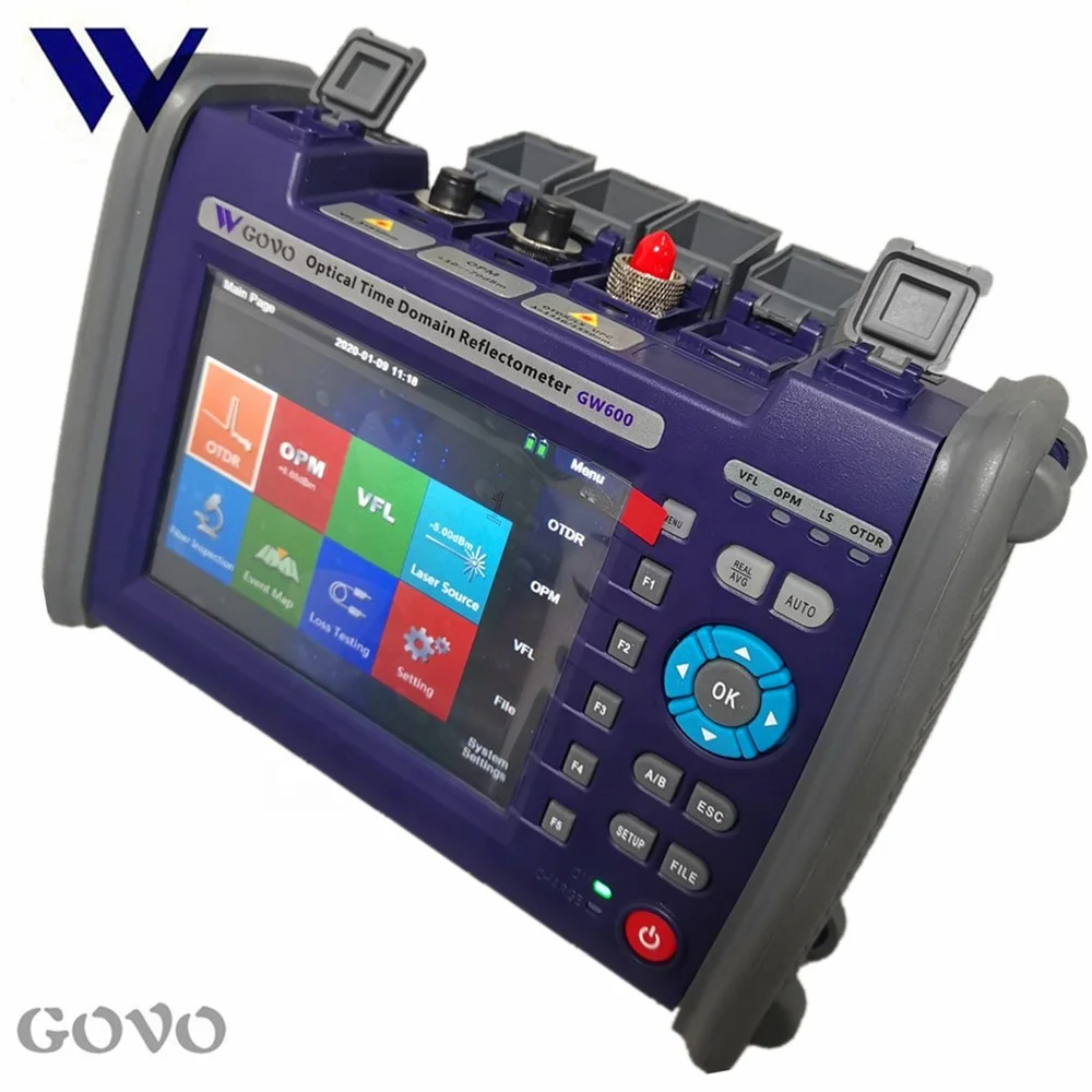GOVO GW600 5.6 inch QUAD OTDR price 850/1300/1310/1550nm 20/26/28/26/dB SM&MM OTDR