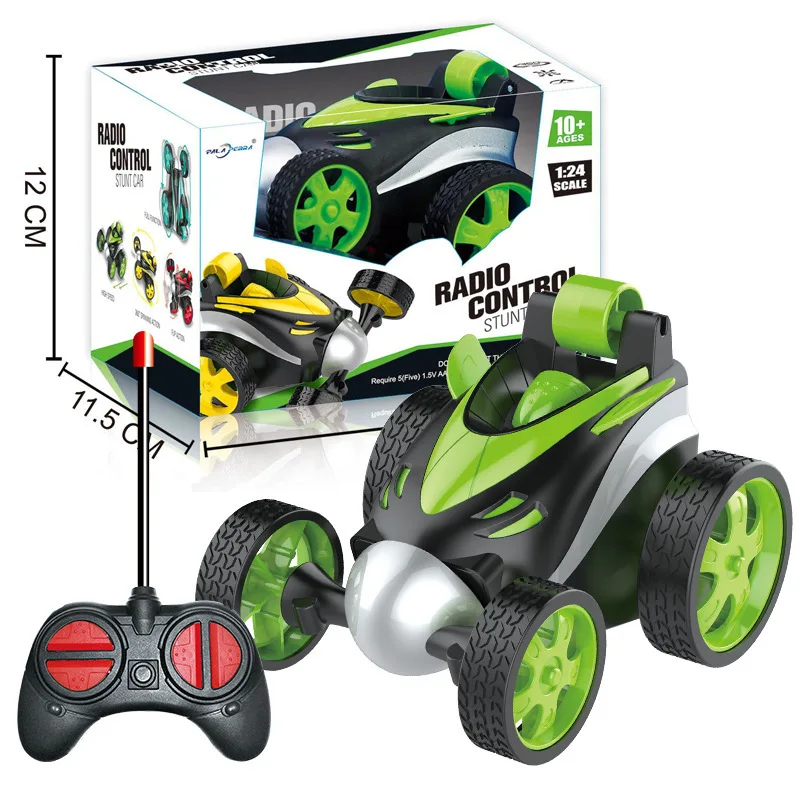 Electric Radio Control Dump Truck Toy Double-sided Stunt Car 360 Degree Rolling Dumper For Kids Gifts