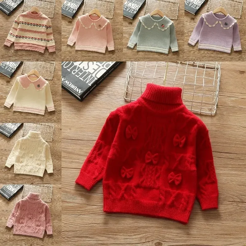 Cashmere Wool Cotton Cardigan Pullover Custom Logo Wholesale Children Boys Girl Kid Knitted Baby Sweater