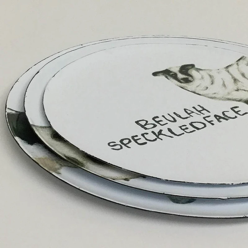 Customize printed portable china porcelain ceramic enamel metal steel round tea plate