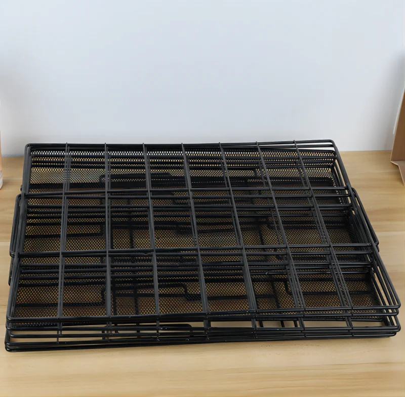 Black Desk Accessories Organizer Custom Logo Mesh Office Supplies Case Holder Home Office Classroom Durable Metal File Organizer