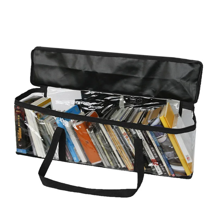 Transparent large capacity PVC CD book storage bag book storage bag handbag