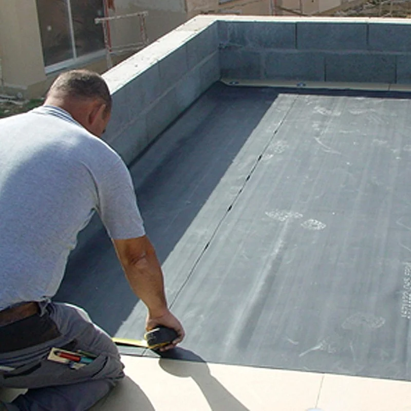 Custom 2m-8m Exposed Roofing Membrane EPDM Waterproofing Rubber Sheet for Flat Roof