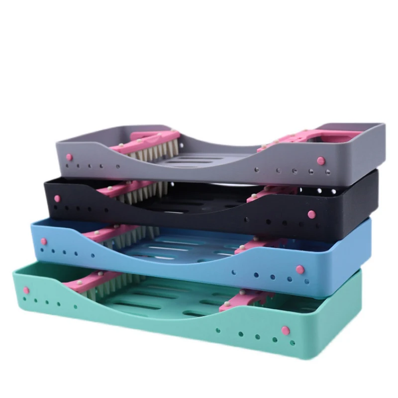 Dental Tools Sterilization Tray Colorful Plastic Clinic Dental Disinfection Box/Sterilization Tray