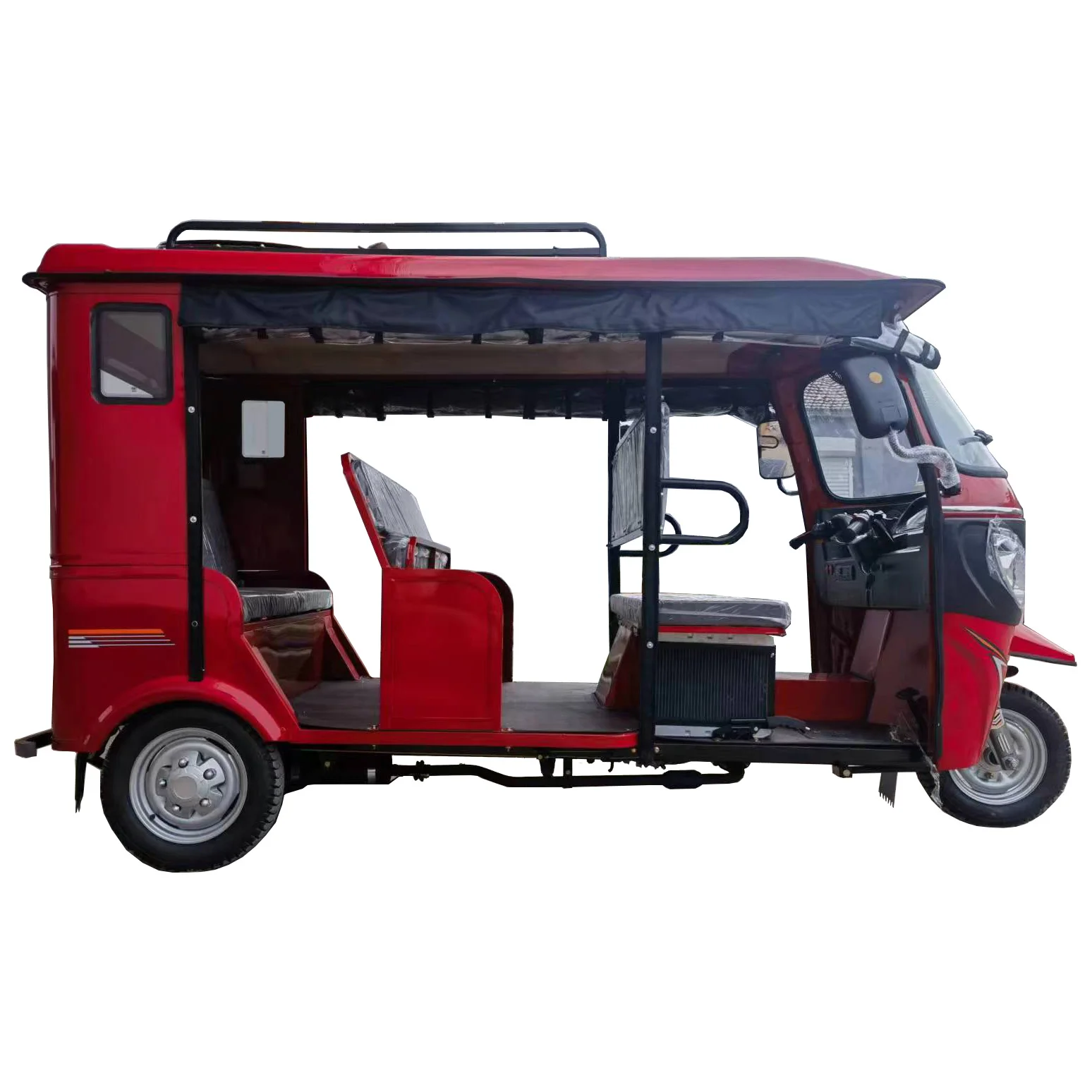 Chinese Factory 200CC Opened Passengers Gasoline Motorized Tricycle 3 Wheels Tuk Tuk For Taxi cargo tricycle