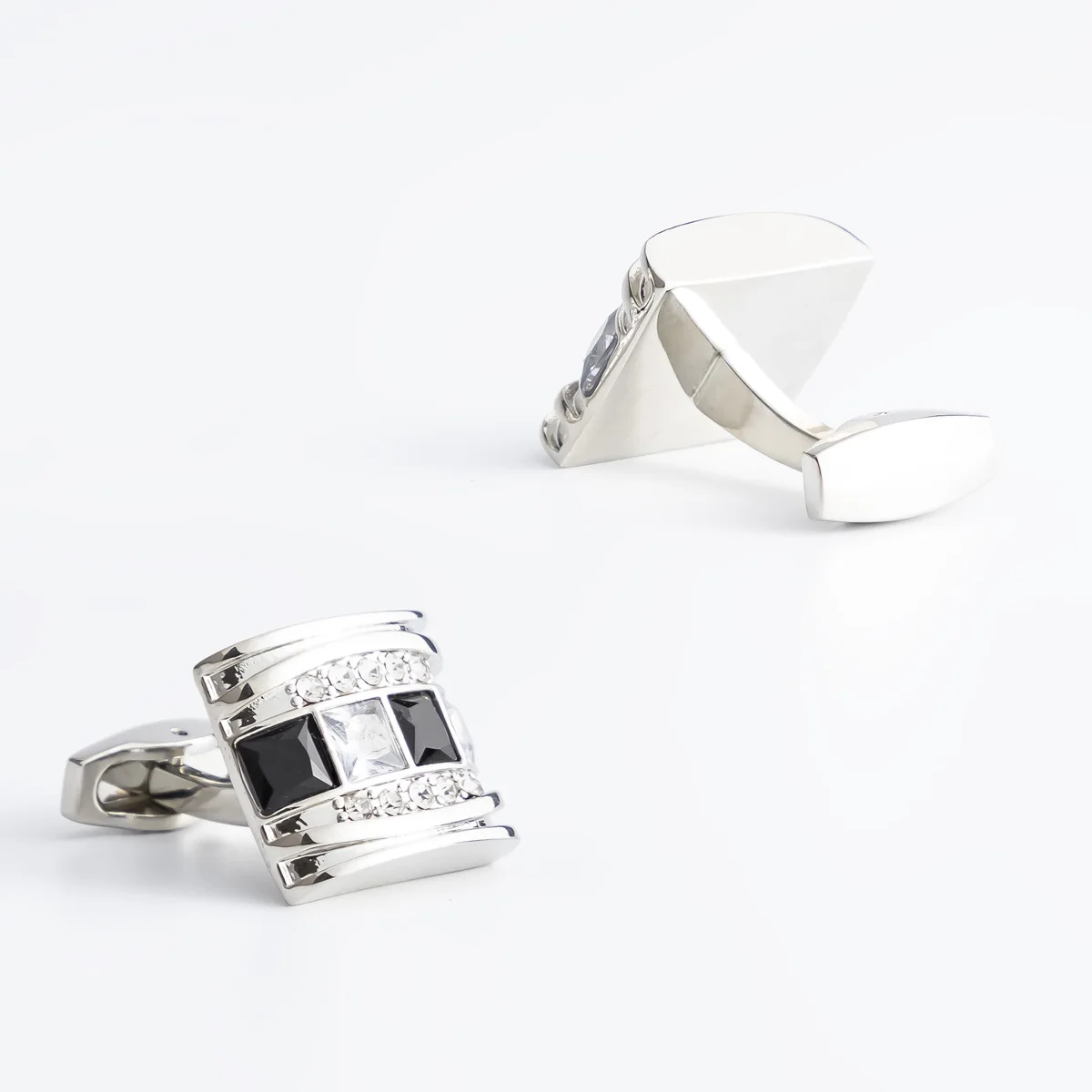 Custom Masonic Stainless Steel 316L Part Mens Custom Cufflinks Doctor Different Colour Crystal Cufflink Claw Setting