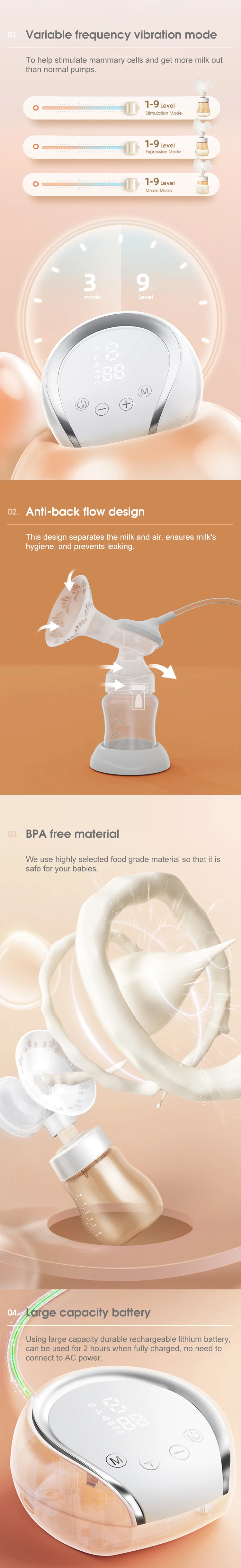 high quality double side electric breast pump