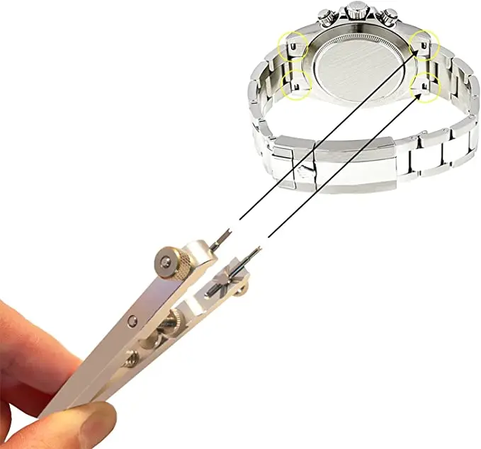 Portable Watch Standard Plier Remover Set Stainless Steel Bracelet Spring Bar Removing Tweezers Kit