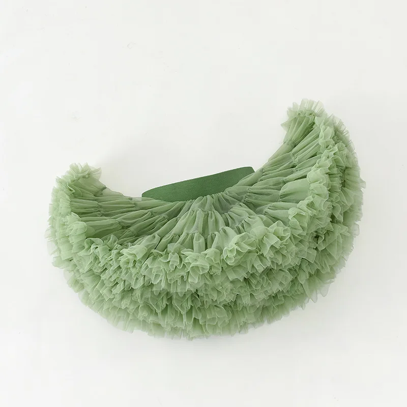 Women girl tutu half skirt summer party holiday fluffy puffy tulle pettiskirt birthday everyday black casual  elegant ball skirt