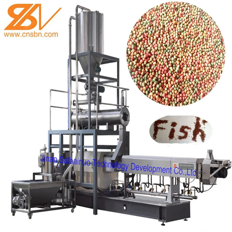 China factory aquaculture floating fish feed pellet meal extruder processing machine price