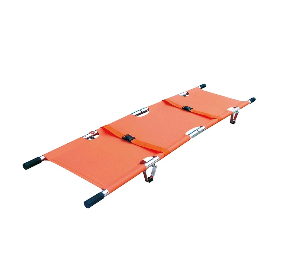 Medical Emergency Cheap Patient Transport Portable Emergency 2 Fold Stretchers Aluminum Alloy Patient Stretcher