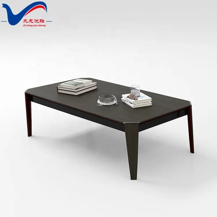 Современный офисный деловой чайный столик, деревянный столик из МДФ, современный приемочный диван, длинный боковой мебельный столик