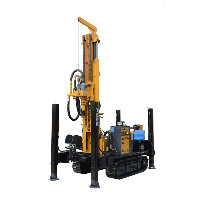 Direct Sale Chain Depth 200m Rotary Crawler Drilling Rig jaw crusher machine with vibrating screen hammer crusher with screen